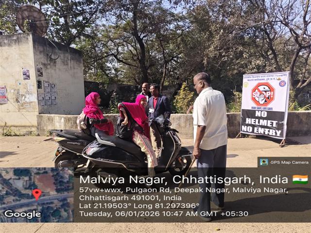 नो हेलमेट नो एंट्री-Event of Govt.V.Y.T.PG. Autonomous College, Durg